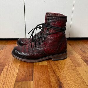 Freebird by Steven | Manchester Red Croc Boots